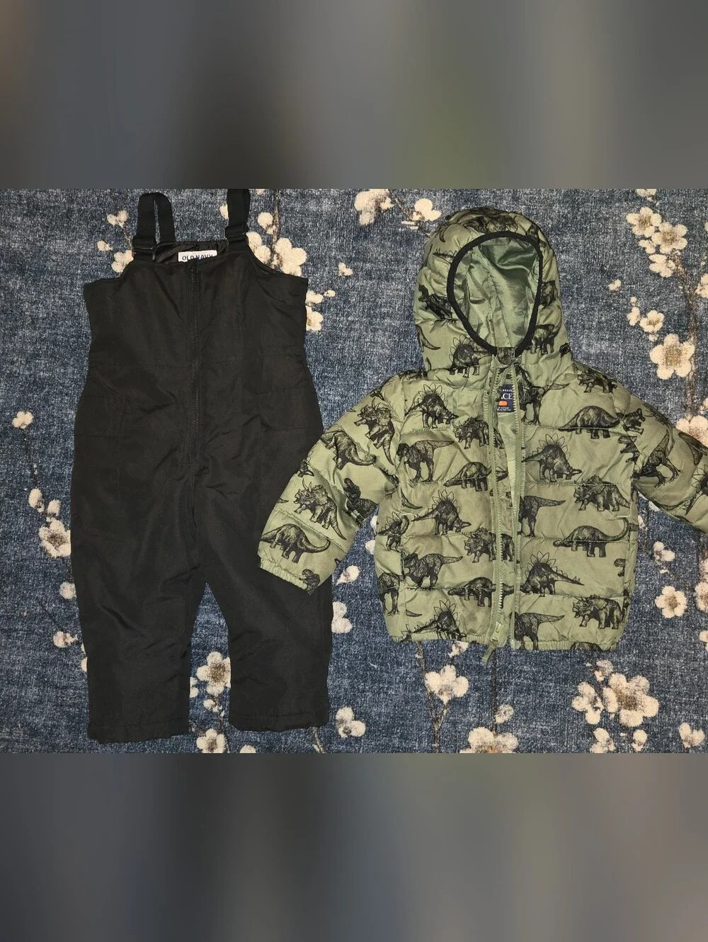 The Children's Place Olive Green Puffer Jacket with Hood